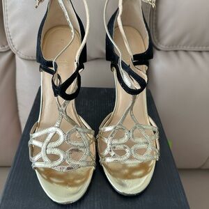 Ivanka Trump Gold and Black Heels